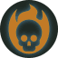 Burning skull icon for umbrage.world